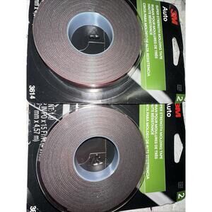 Lot Of 2 3M 3614 0.5 inch x 12 ft Super Strength Molding Tape